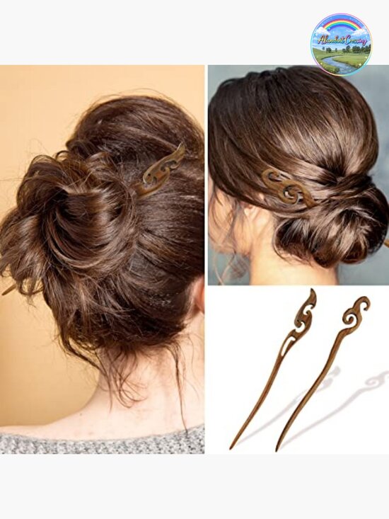 8 Wooden Hair Sticks Bun Maker Hair Chopsticks for Women Chignon Accessories
